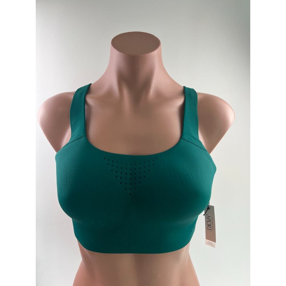 Victoria's Secret Featherweight High Support Wireless Sport Bra Green 36B NWT